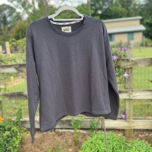 Madewell super soft cropped sweat top. (M)‎